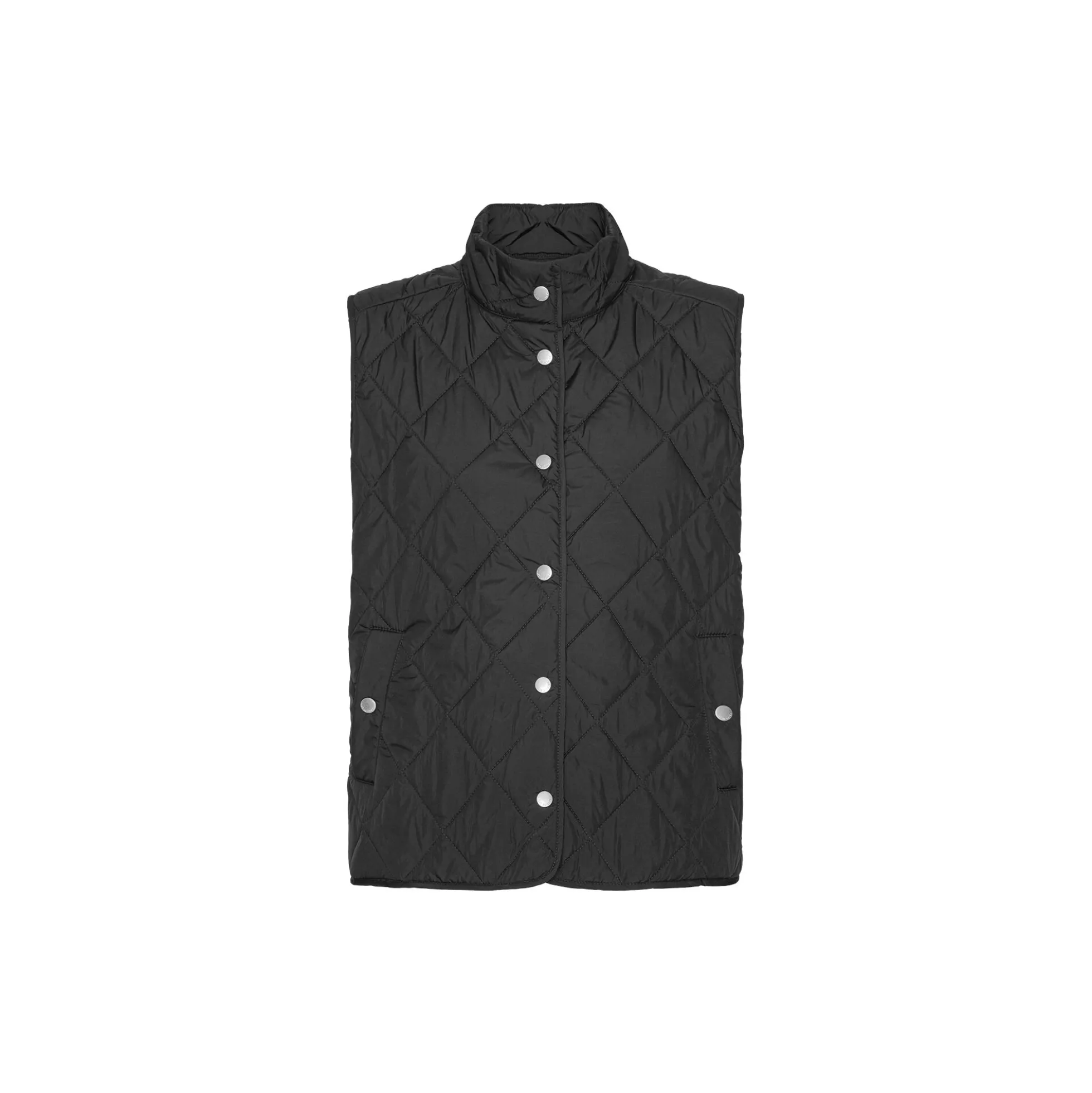 Quilted Short Vest, dark indigo