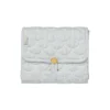Quiltet pusleunderlag, classic stripes blue/praline