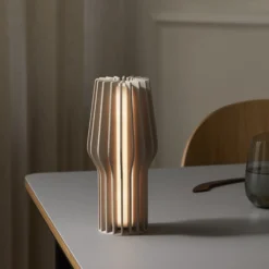 Radiant LED batterilampe, pearl beige