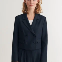Radi Short Jacket, navy melange