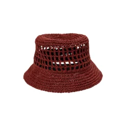 RAFFIA Hat, bordeaux