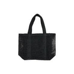 RAFFIA Tote Bag, black