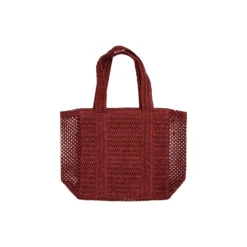 RAFFIA Tote Bag, bordeaux