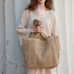 RAFFIA Tote Bag, nature