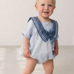 Raki Romper, blue mist