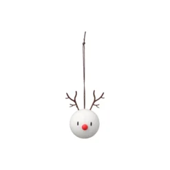 Reindeer Ornament 2 pcs, white