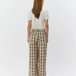 ReineSW Check Wide Leg Trousers, grey check