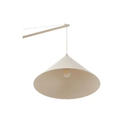 Reyna Reading Lamp with Travertine Base, light beige