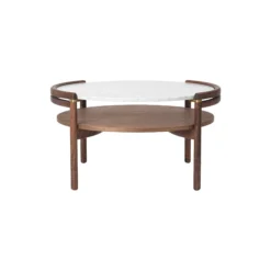 RF1905 Sideways sofabord, olieret valnød/Carrara marmor