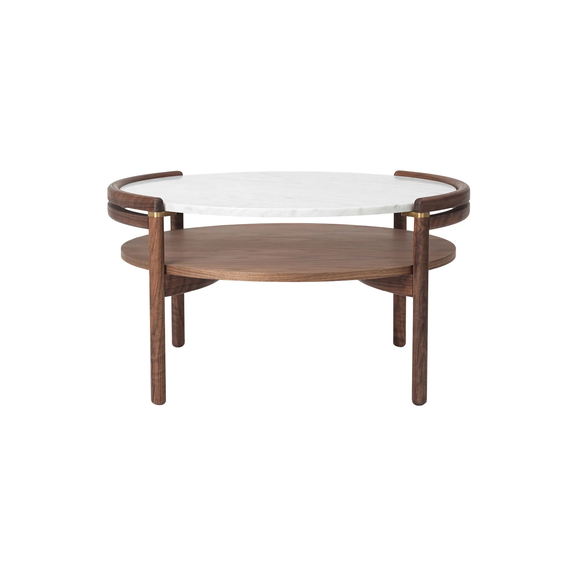 RF1905 Sideways sofabord, olieret valnød/Carrara marmor