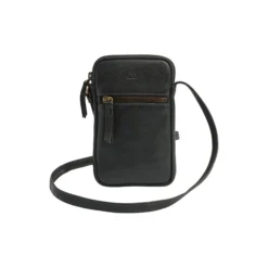 RiverMBG Mini Cross. Bag Vintage, black w/br. gold