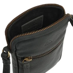 RiverMBG Mini Cross. Bag Vintage, black w/br. gold