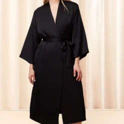 Robes Satin Robe 01, black
