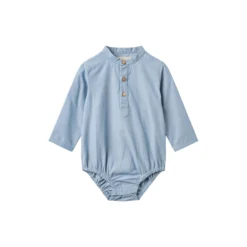 Romper Shirt Victor, blue chambrey