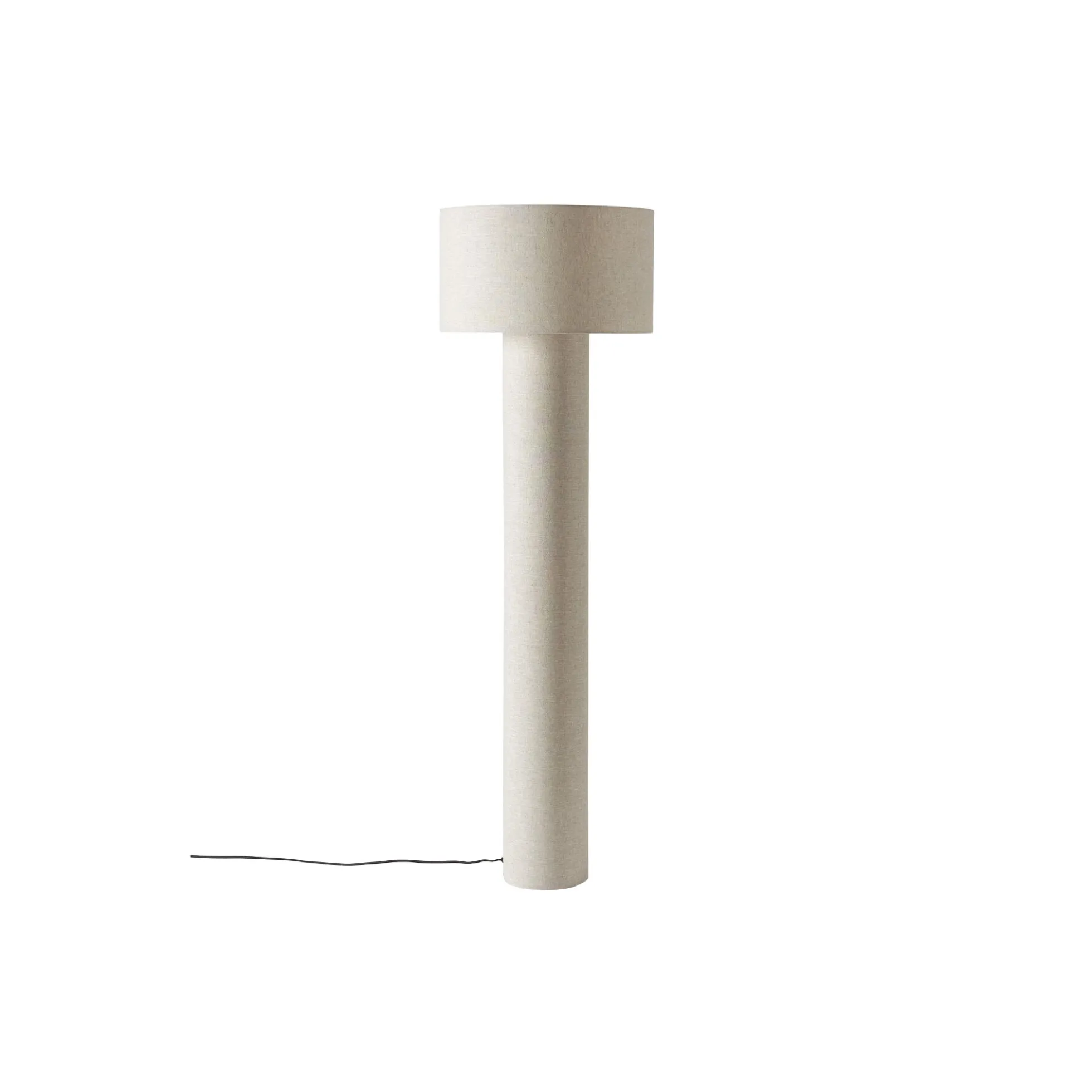 Ron Linen Floor Lamp, linned light beige