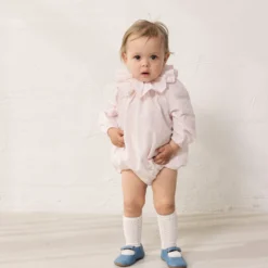 Rosetta LS Romper, rosa