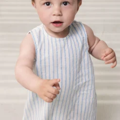 Roventa S Romper, surf blue stripe