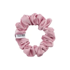 Ruched Ribbon Scrunchie, blush