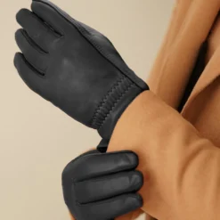 Sadie læderhandske, black
