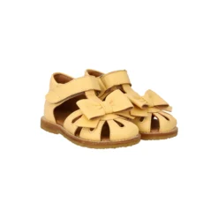 Sandal med sløfje og lukket tå, mellow yellow
