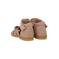 Sandal med sommerfugl og dobbelt velcro, rosebud/rose gold