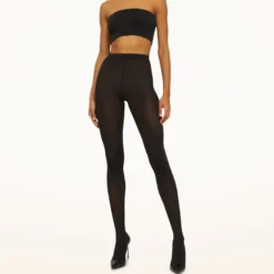 Satin Opaque 50 Tights, black