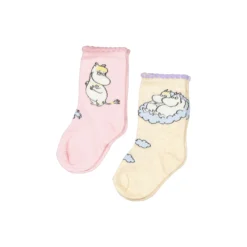 Scallop 2-pack Socks, lavender moomin