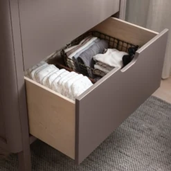 Sebra puslebordet med skuffer, jetty beige
