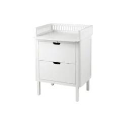 Sebra puslebordet med skuffer, classic white