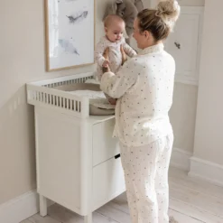 Sebra puslebordet med skuffer, classic white