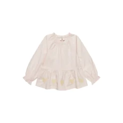 Seersucker LS Blouse w. Emb.