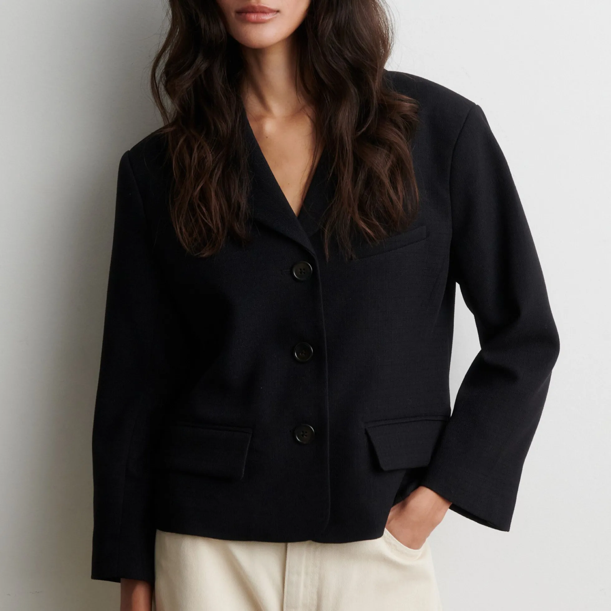 Sella Short Blazer, black