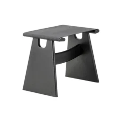 Seto Stool, black lacquered oak/black