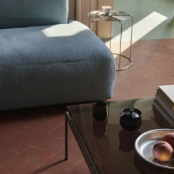 Sett LN13 Coffee Table, smoked glass/dark chrome