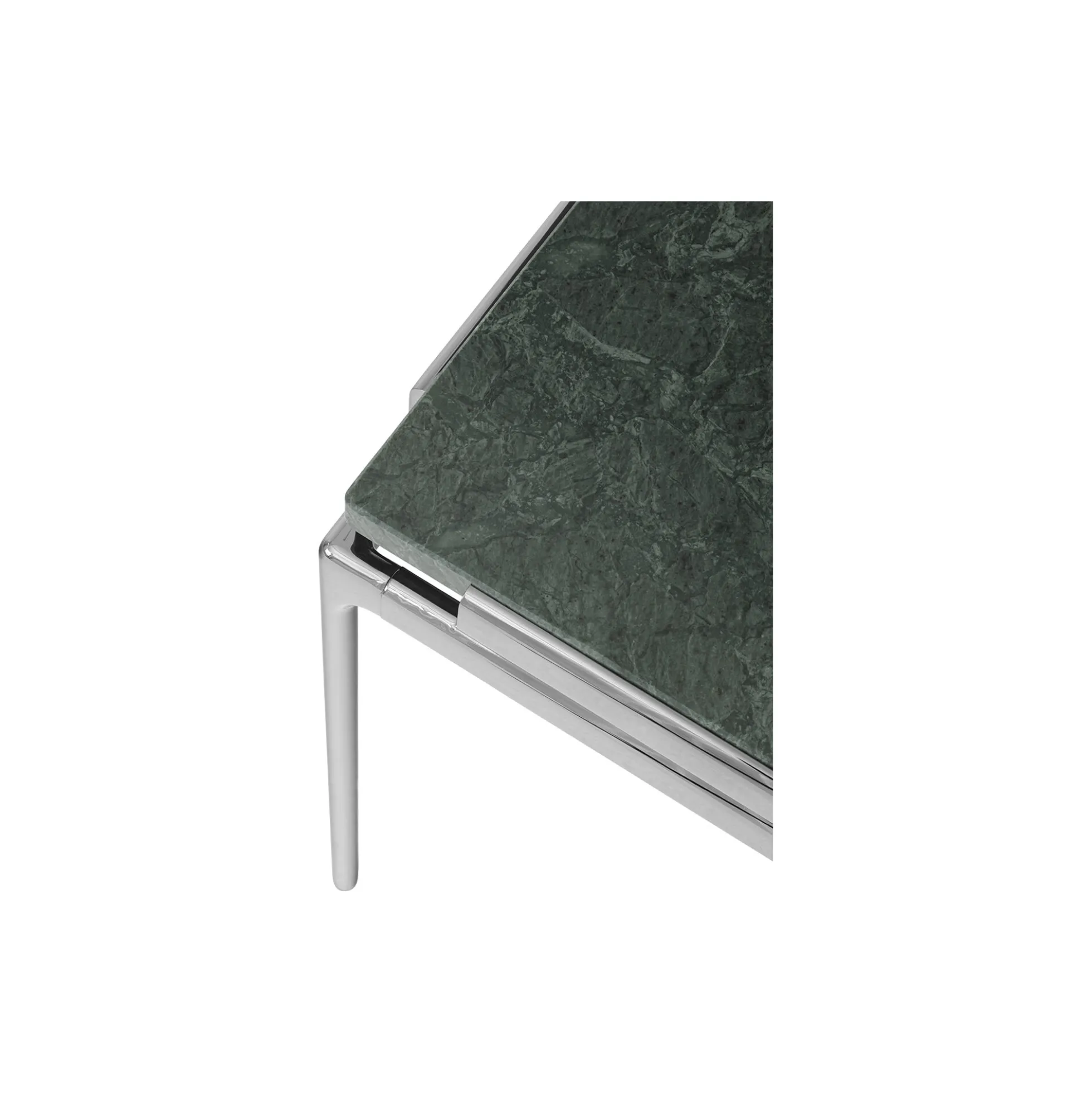Sett LN11 Coffee Table, verde guatemala marble/dark chrome
