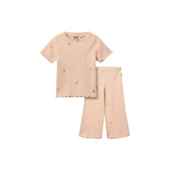 Set T-shirt S/S & Pants Alicia, rose flowers