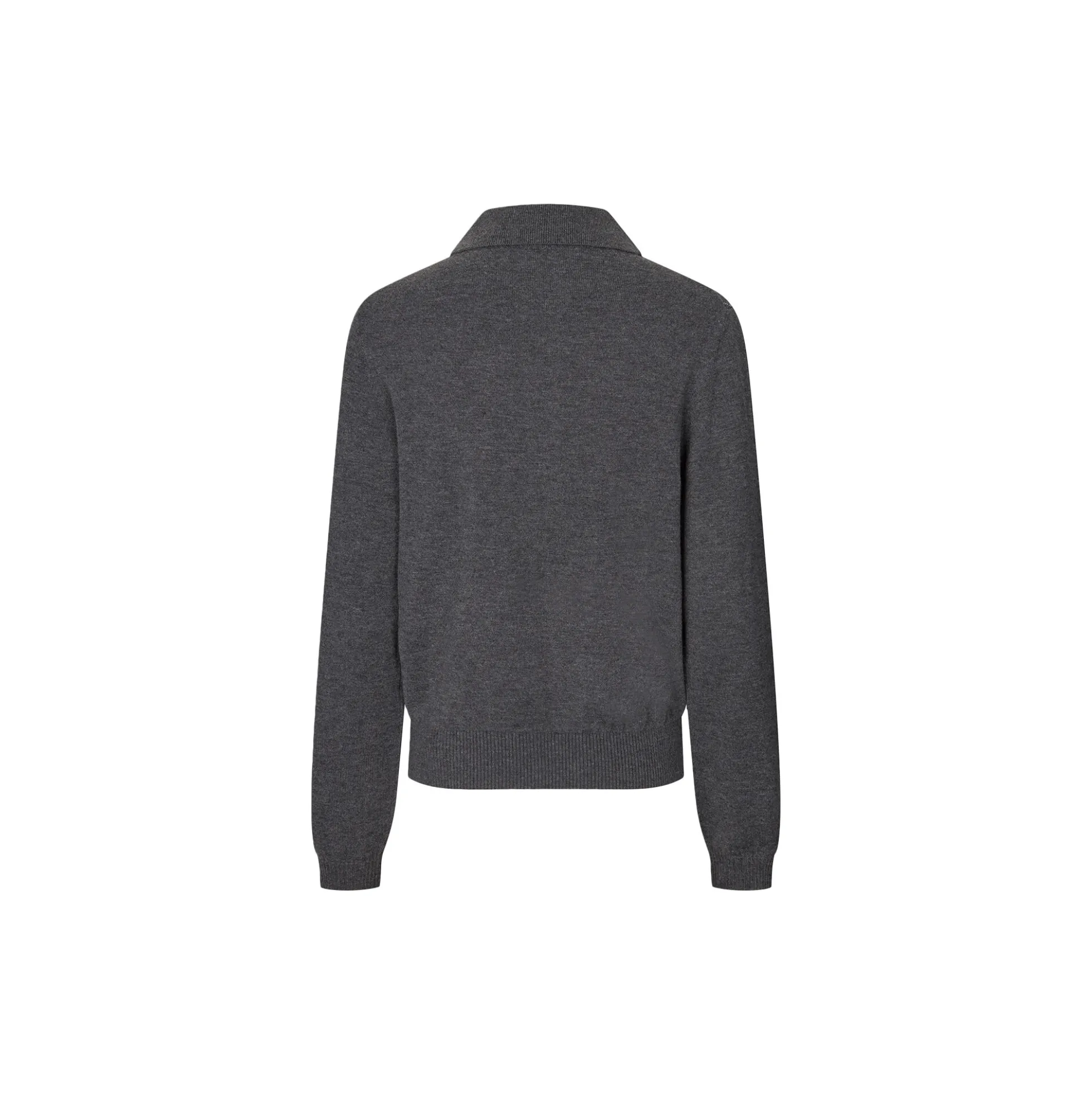 Shailene Knit Polo, dark grey melange