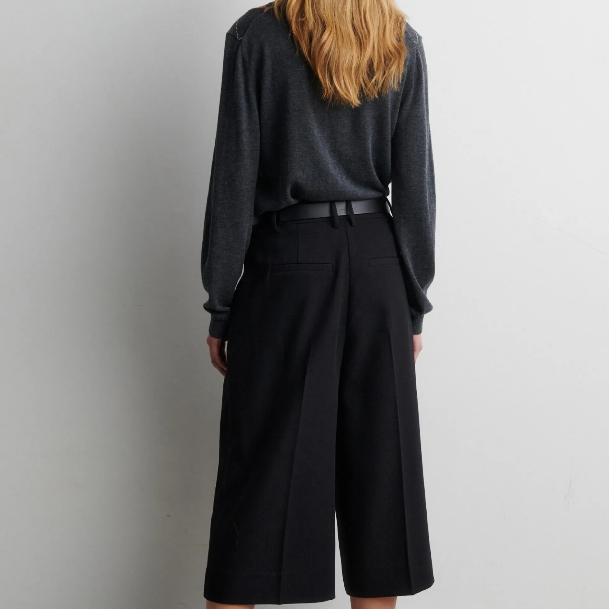 Shailene Knit Polo, dark grey melange