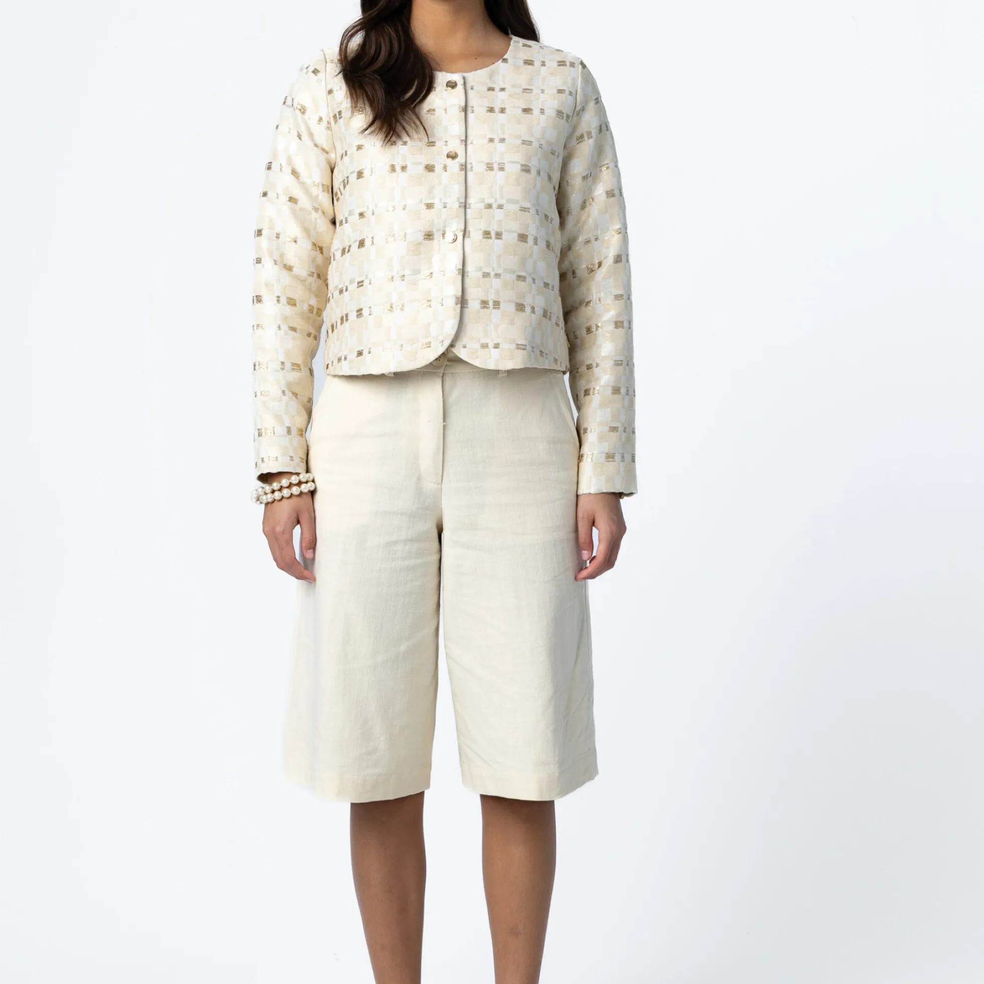 Shimmer jacquard jacket, shimmer jaquard