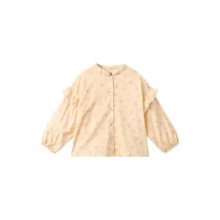 Shirt Gerda, barely apricot flowers