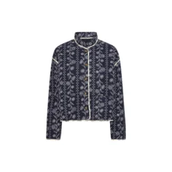 Short Padded Jacket, dark wildflower