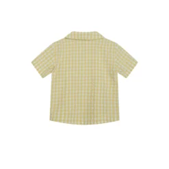 Short Sleeve Shirt, lemon checks