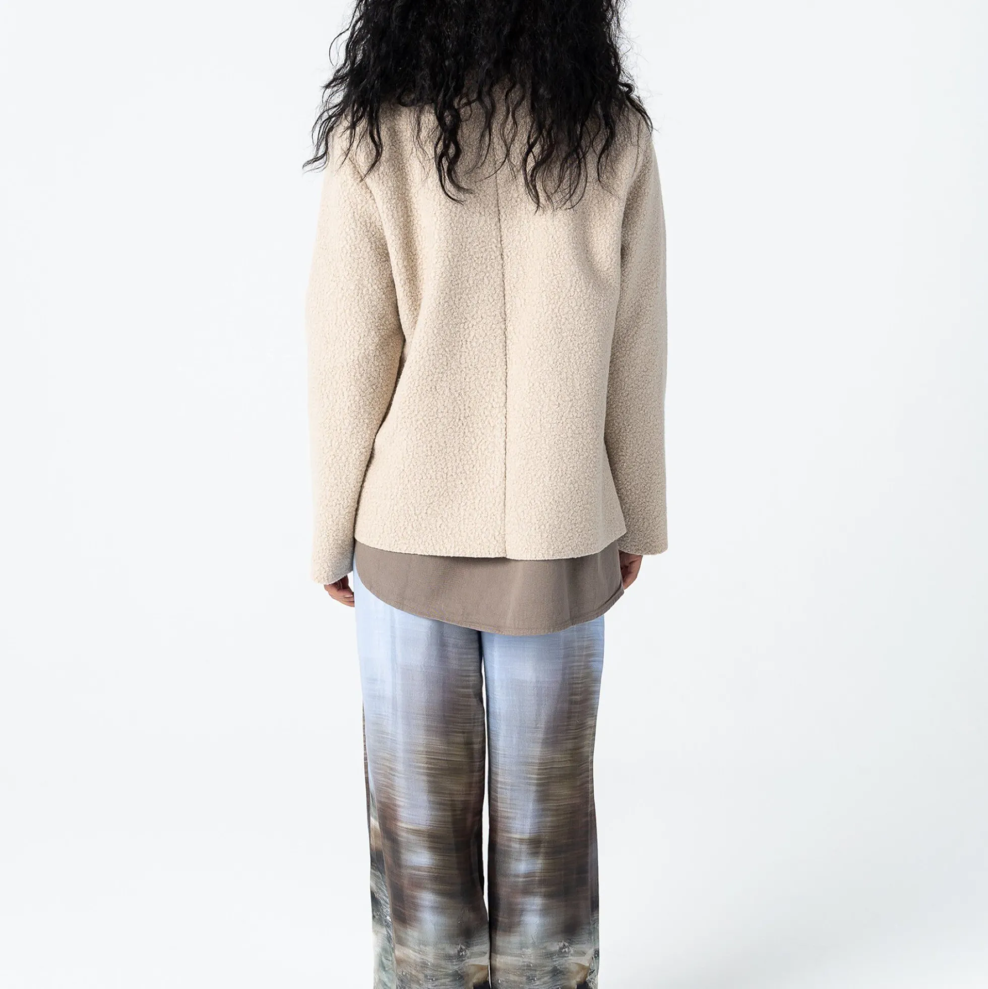 Sienna boucle jacket, creme