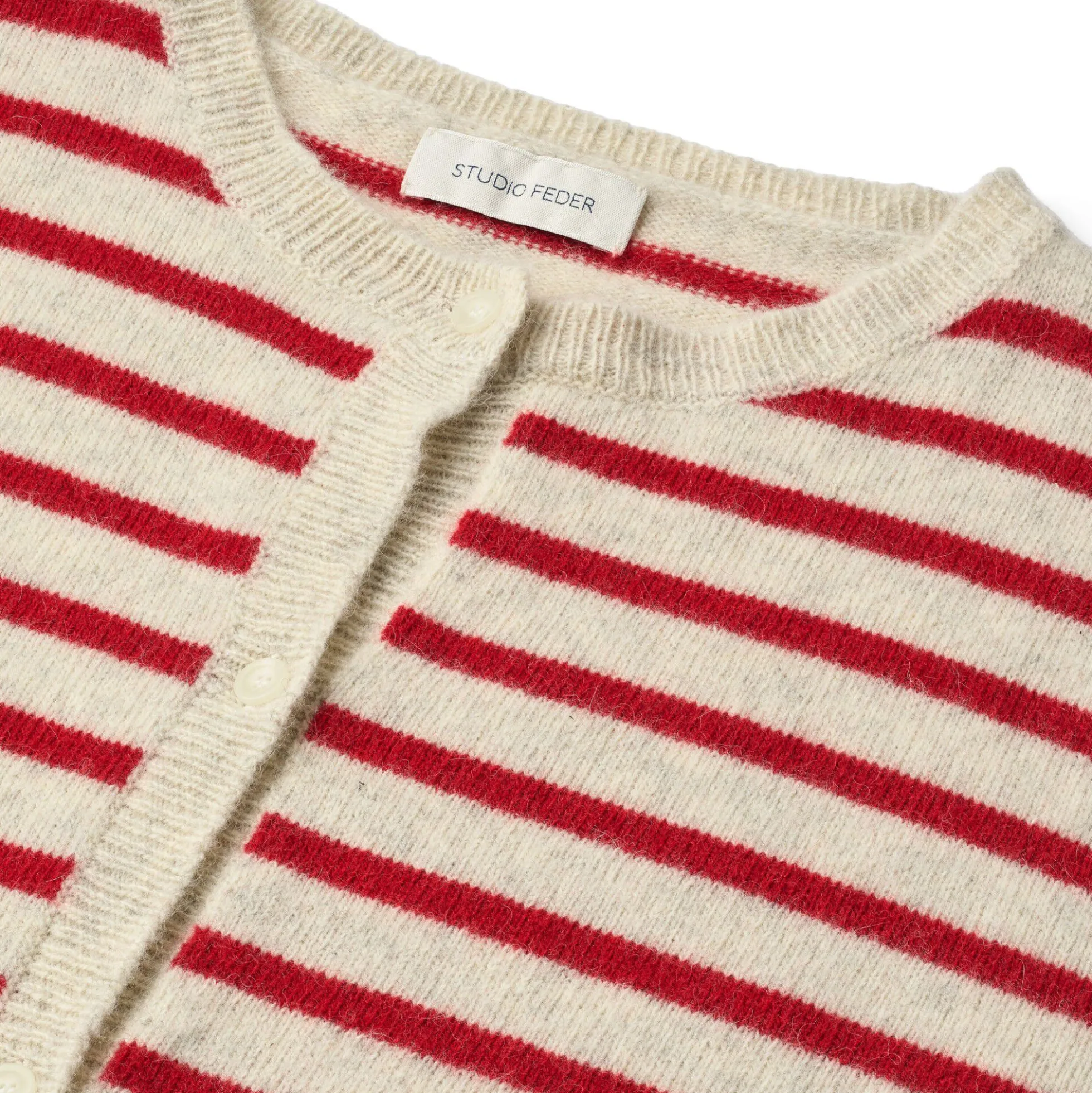 Signe cardigan, red creme