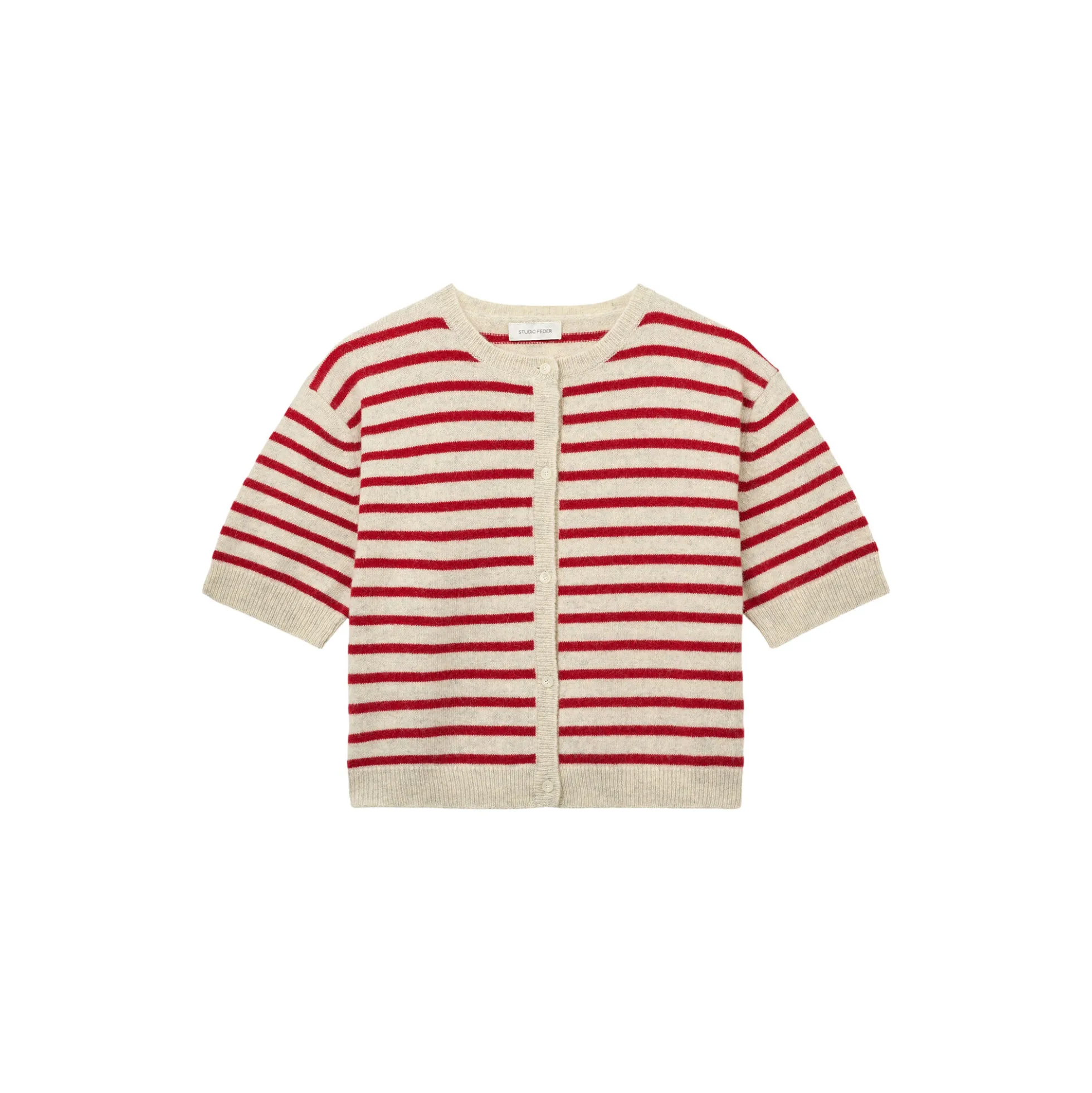 Signe cardigan, red creme