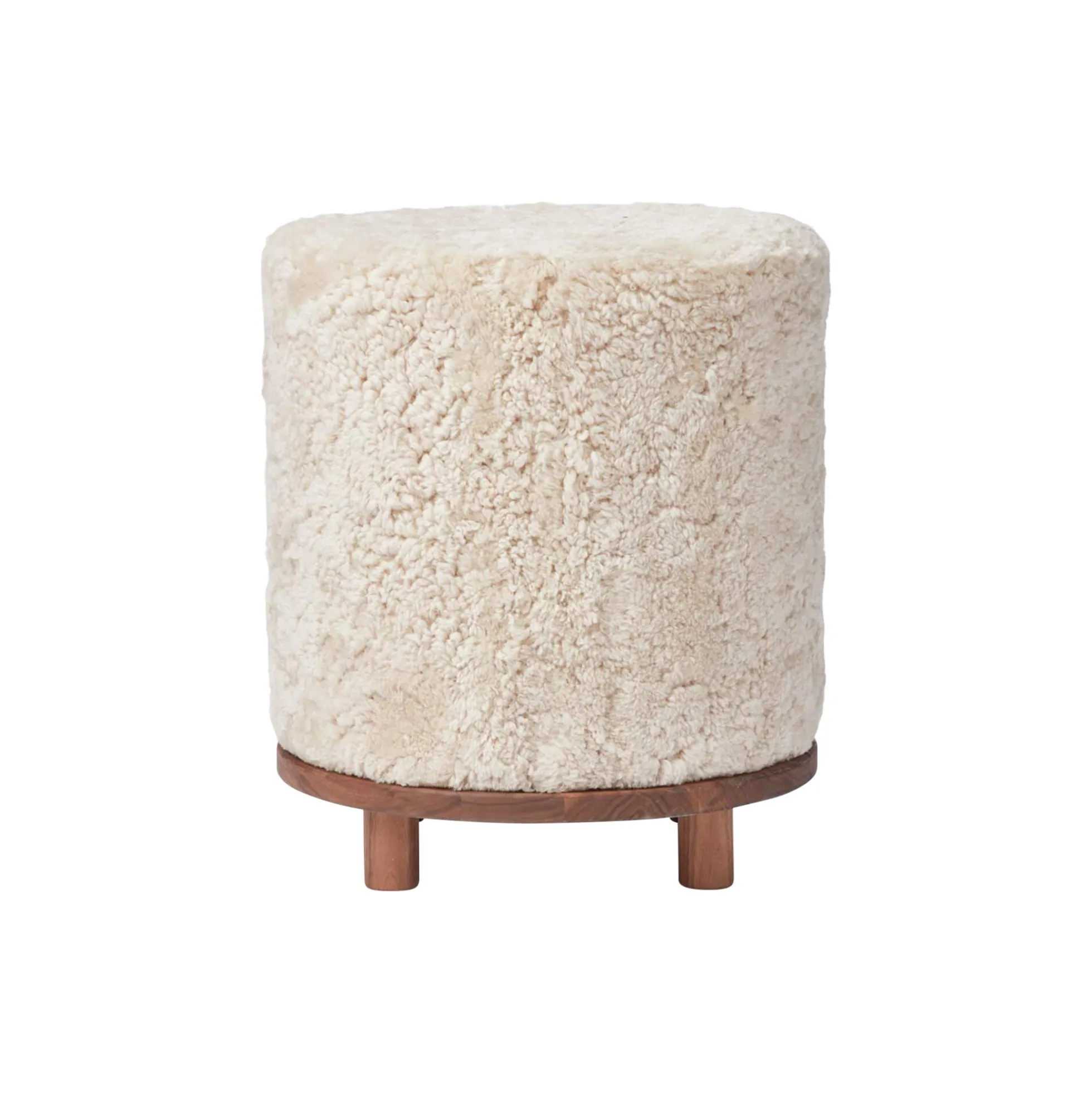 Simon puf, pearl/walnut