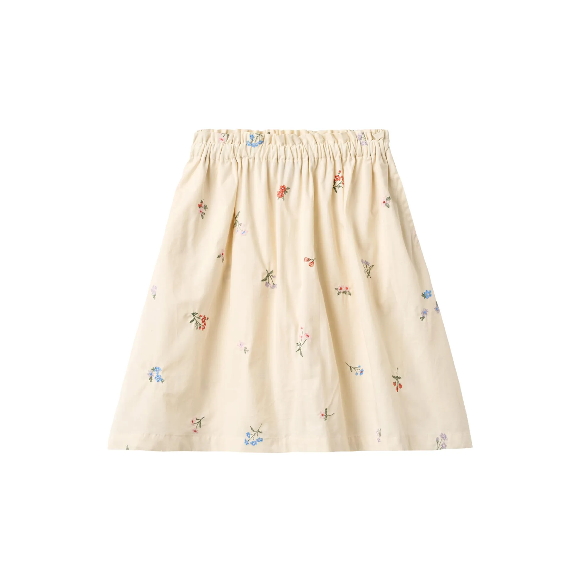 Skirt Nora, ivory embroidery flowers