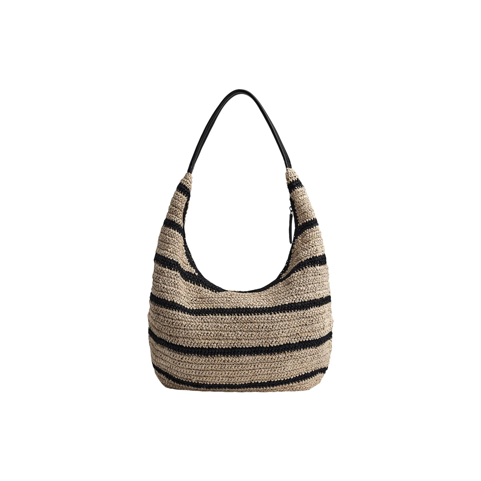SoleaMBG Bag, Raffia, natural/black mix w/black