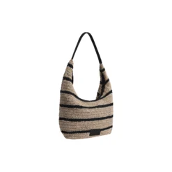 SoleaMBG Bag, Raffia, natural/black mix w/black