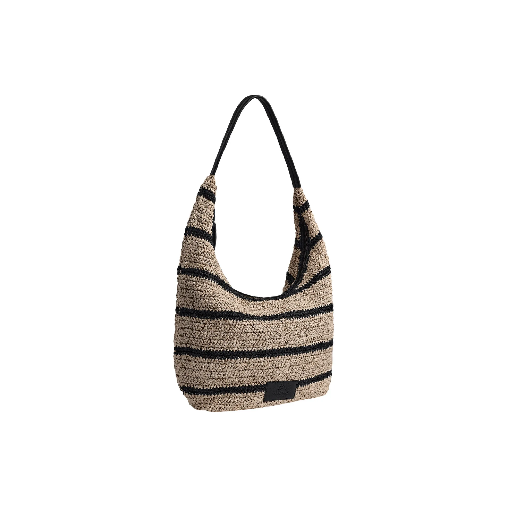 SoleaMBG Bag, Raffia, natural/black mix w/black
